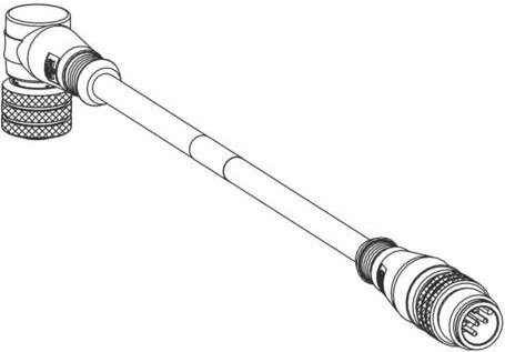 Molex Sensor-Aktor-Steckverbinder gelb, konfektioniertes Kabel mit Buchse und Stecker, 4-polig, Länge: 4,00 m - Bild 1