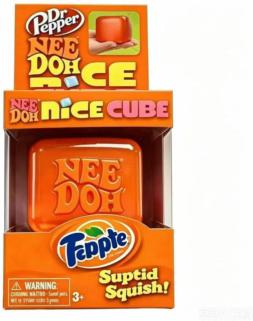 Needoh Würfel, Sensorisches Fidget Spielzeug, orange - Bild 1