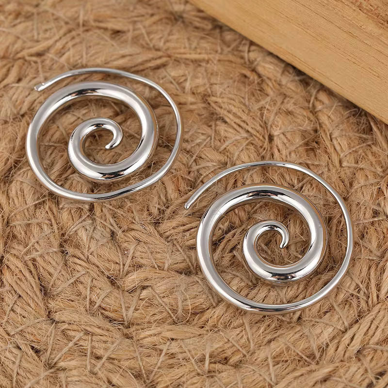 Ohrringe Retro-Spiraldesign, Unisex - Bild 3