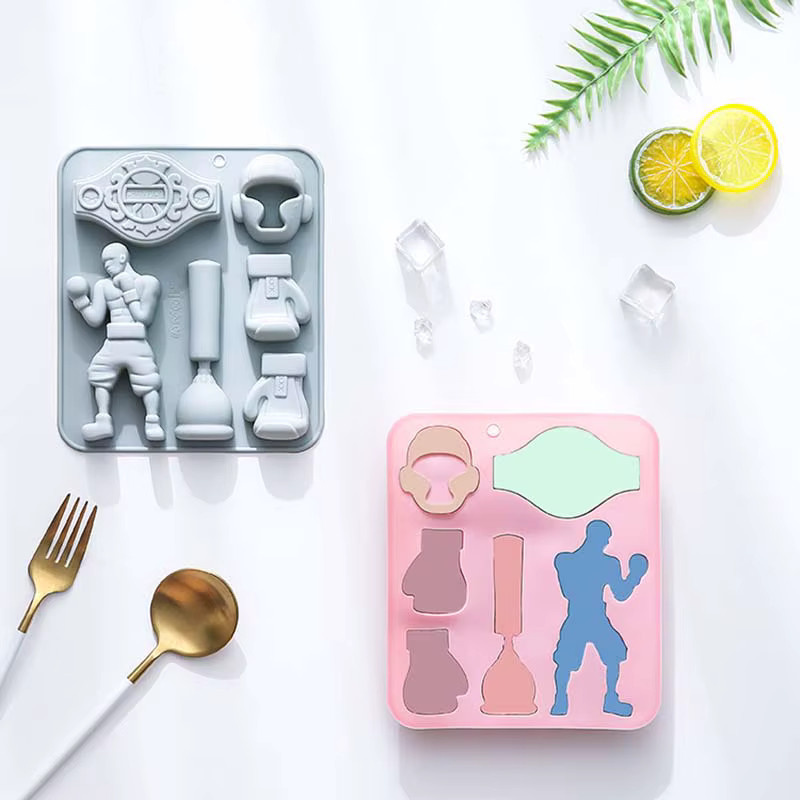 Boxthemen Silikonformen für Fondant, Schokolade und Harz in Pink und Multicolour, rechteckige Antihaft-DIY-Formen - Bild 2