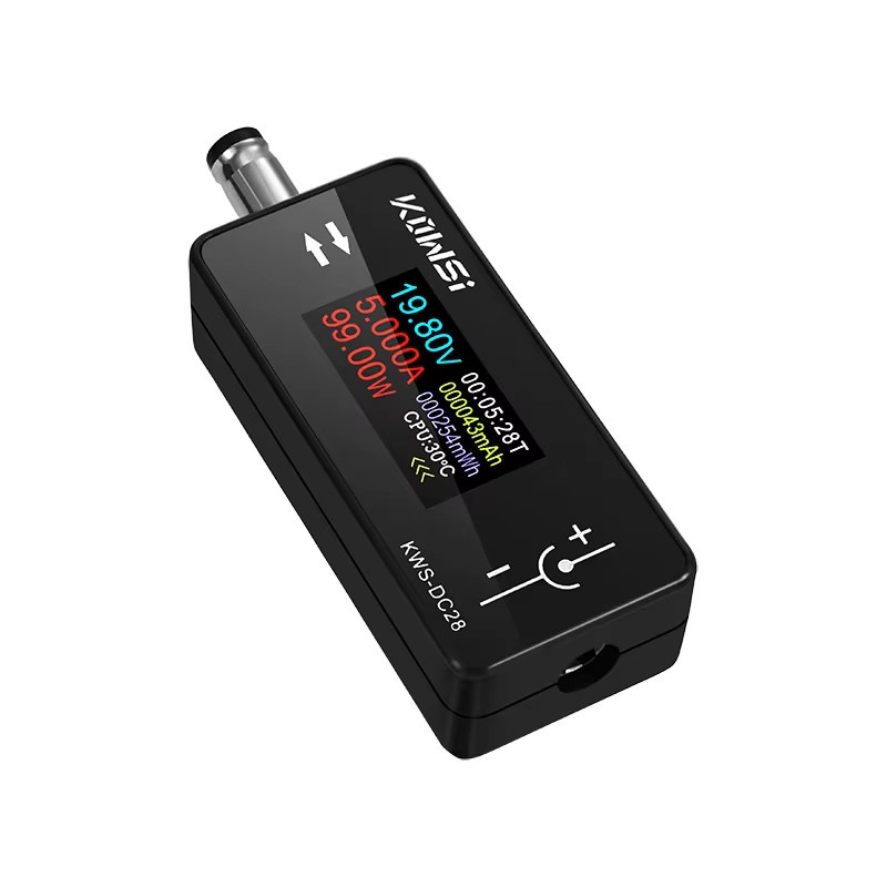 KWS DC28 Schnittstellentester mit 0,96 Zoll TFT HD Digitalanzeige als DC Spannung Amperemeter und Leistungsmesser in Schwarz - Bild 3