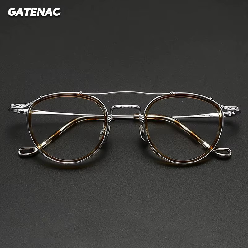 Gatenac Korrektionsbrille Aviator, Titan, Vollrand, Unisex - Bild 1