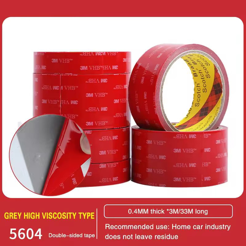 3M Extra starkes doppelseitiges Klebeband 5604 für Auto und Heimindustrie, Länge: 3 m, Dicke: 0,4 mm - Bild 5