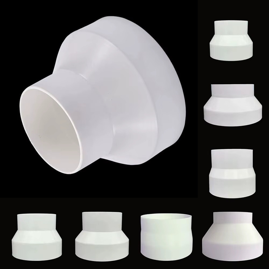 Tragbarer Reduzier-Adapter aus Kunststoff für Belüftungsrohre und Auspuffsysteme, Farbe: Weiß - Bild 2