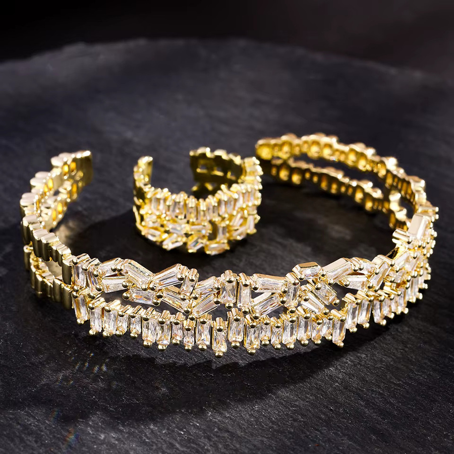 ZAKOL Schmuck-Set, Armband, Ring, Zirkonia, Gold, Damen - Bild 1