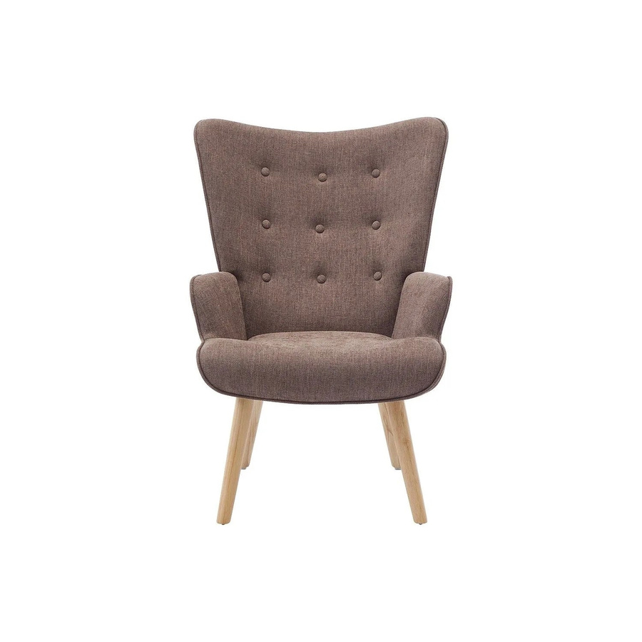 Vente-unique Sessel Vately mit gerader Rückenlehne und Armlehnen in Taupe, Breite: 69 cm - Bild 2