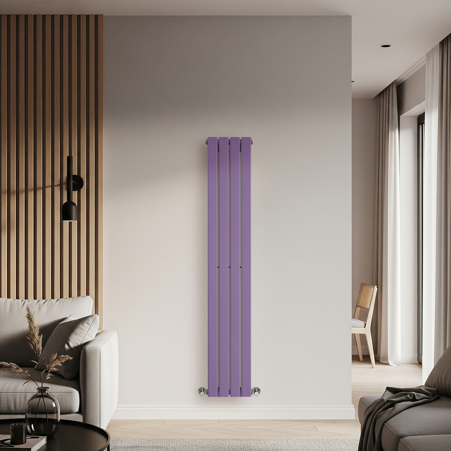 Einlagiger Design-Heizkörper Vertikal von Delta in Lila (Lush Purple), Höhe: 160 cm, Breite: 28 cm - Bild 1