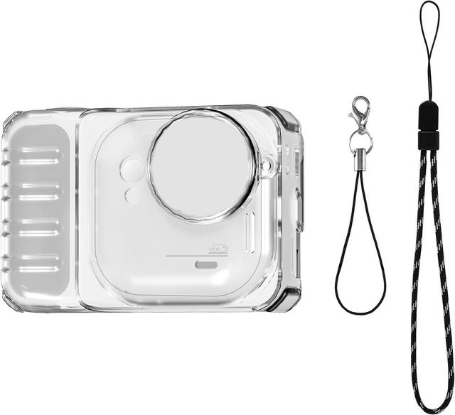 Stoßfeste und kratzfeste Kamera-Schutzhülle mit Objektivdeckel und Lanyard für Insta360 Go Ultra, Transparent - Bild 1