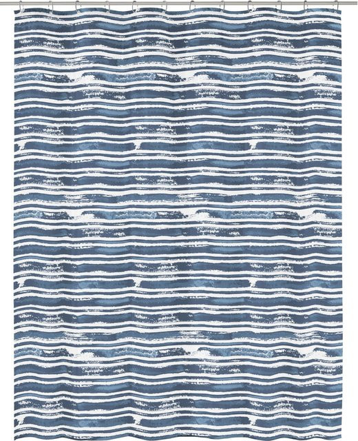 Kleine Wolke Duschvorhang Raia Navy Blau B: 180 cm, H: 200 cm - Bild 1