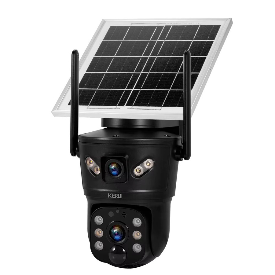 KERUI Solar Kamera mit Dual-Objektiv, 6MP WIFI und 4G Überwachung, wasserdichte IP Kamera für den Außenbereich in Schwarz - Bild 7