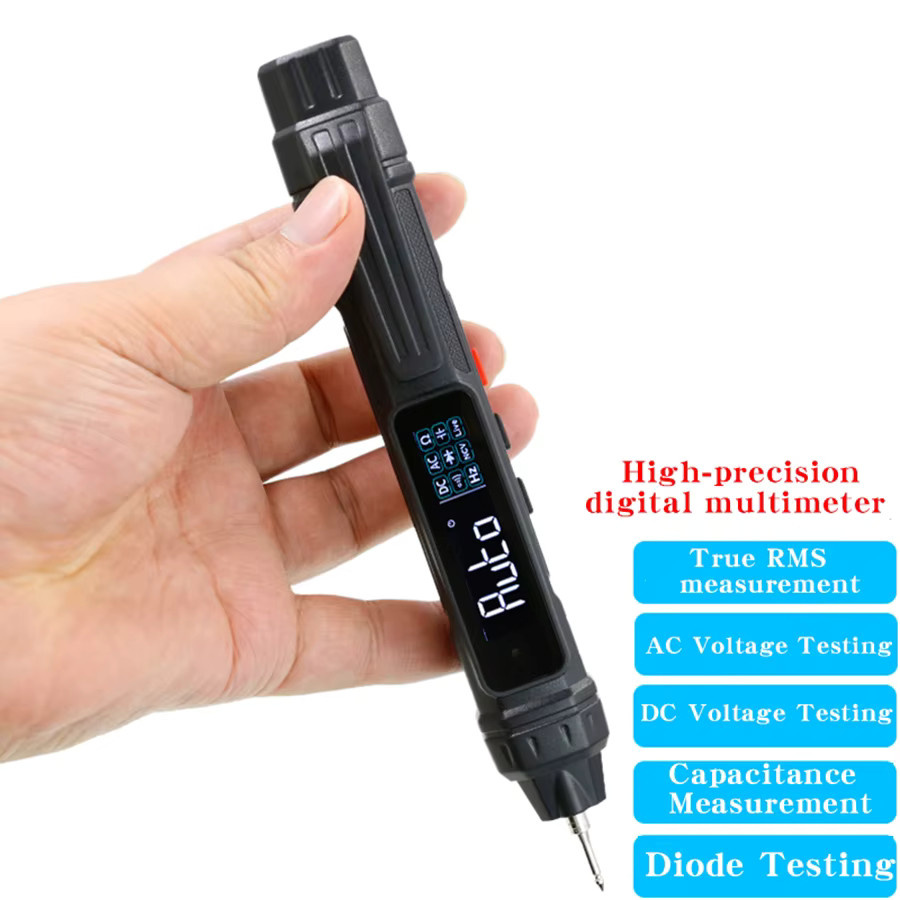 HYTAIS TS20B Intelligentes digitales Stiftmultimeter in Schwarz zur Messung von Kapazität, Widerstand und Dioden - Bild 3