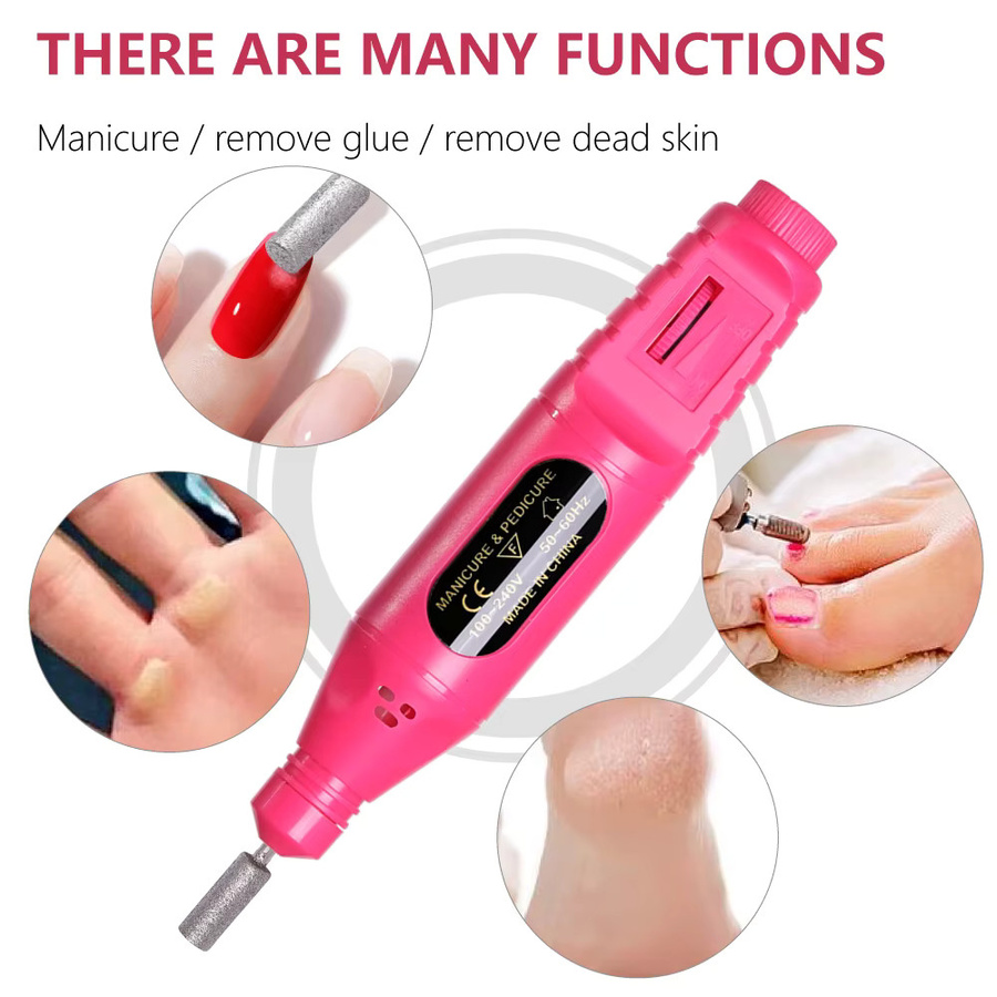 LULAA Elektrische Nagelschleifmaschine, Pink, Unisex - Bild 4