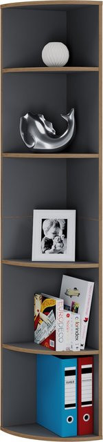 VCM Holzregal Salia 5fach Eckregal für das Büro H x B x T: 183 x 33 x 33 cm - Bild 1