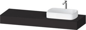 Duravit Konsole Qatego in Grau mit einem Ausschnitt für Waschbecken rechts, B/T/H: 160 x 55 x 17 cm - Bild 1