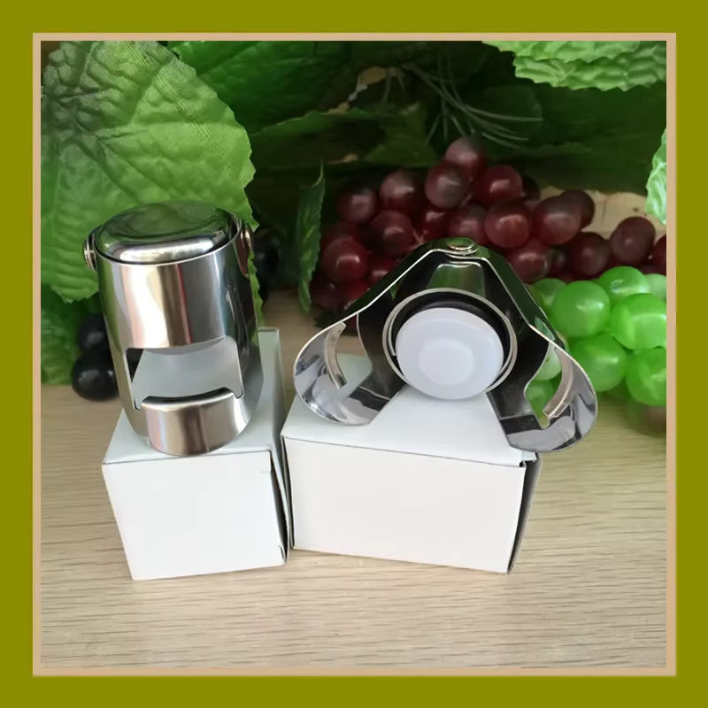 Vakuumversiegelter Champagner-Flaschenverschluss aus Edelstahl in Silber - Bild 4