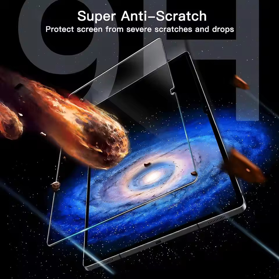 2 Stück Samsung Galaxy Tab S9 Ultra 14,6 Zoll 2023 SM-X910 Displayschutzfolie aus gehärtetem Glas, transparent und kratzfest - Bild 4