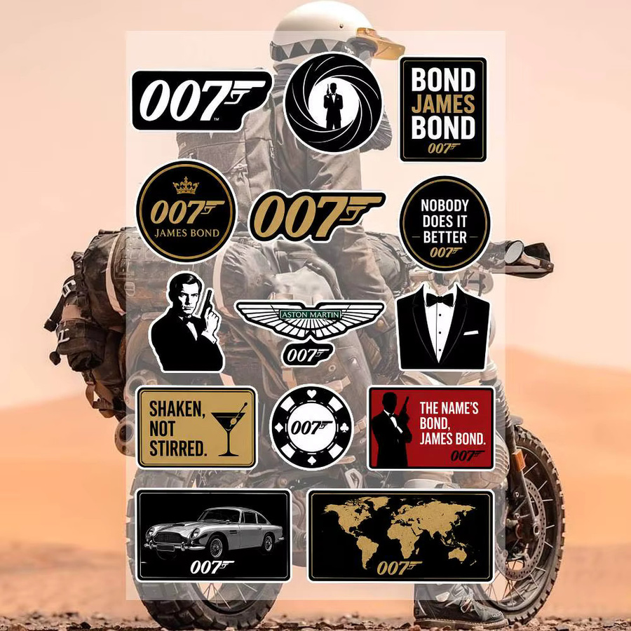 007 Ästhetische Graffiti-Aufkleber aus wasserfestem PVC in Multicolour für Motorrad, Skateboard, Auto und Helm - Bild 2