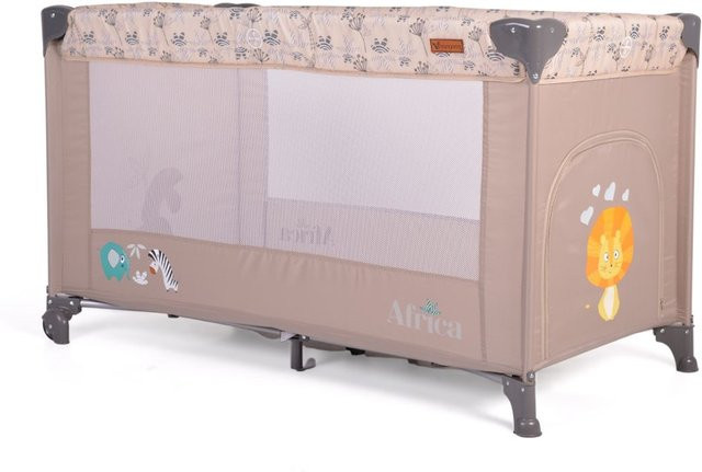 Cangaroo Reisebett Africa Laufstall mit Seiteneingang und Matratze in Beige - Bild 1