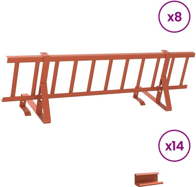 Yiwydaa Dachschneefang aus Stahl in Rot, Breite: 800 cm, Tiefe: 29,5 cm, Höhe: 34,5 cm - Bild 1