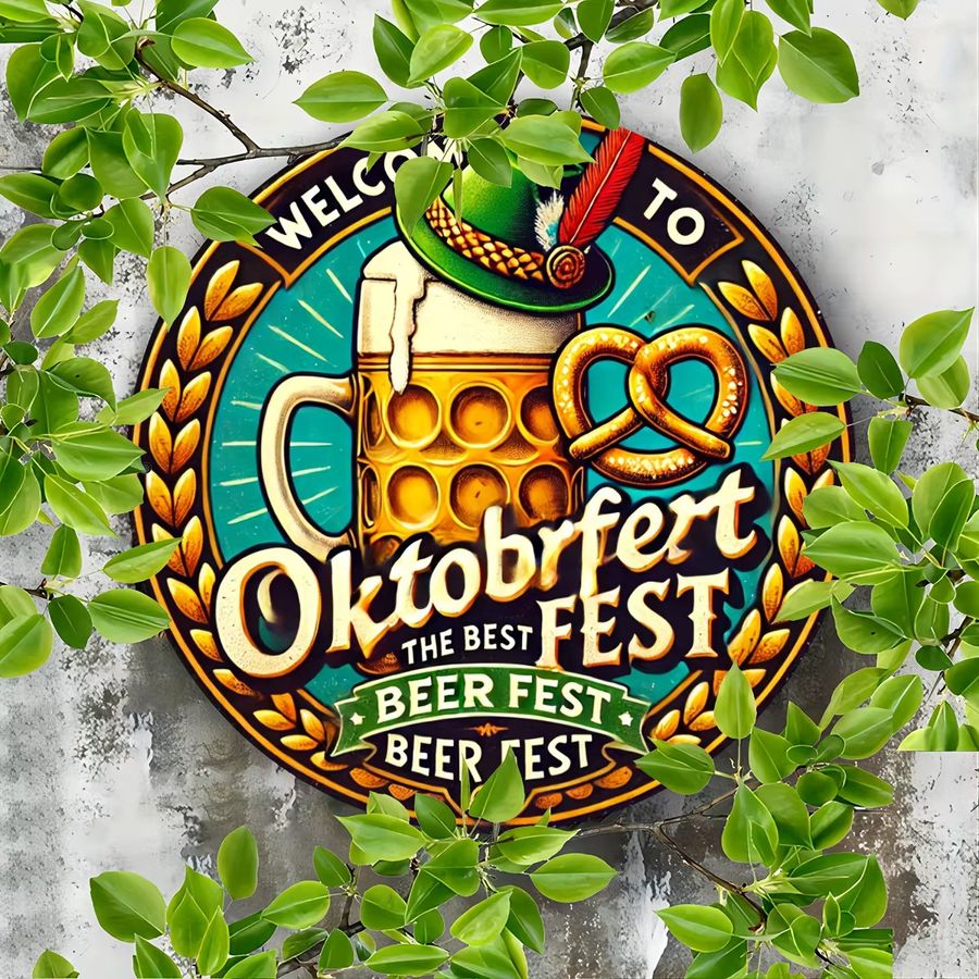 Vintage Oktoberfest Blechgemälde Best Beer Festival Potdemiel Multicolor B/H: 20 x 20 cm - Bild 4