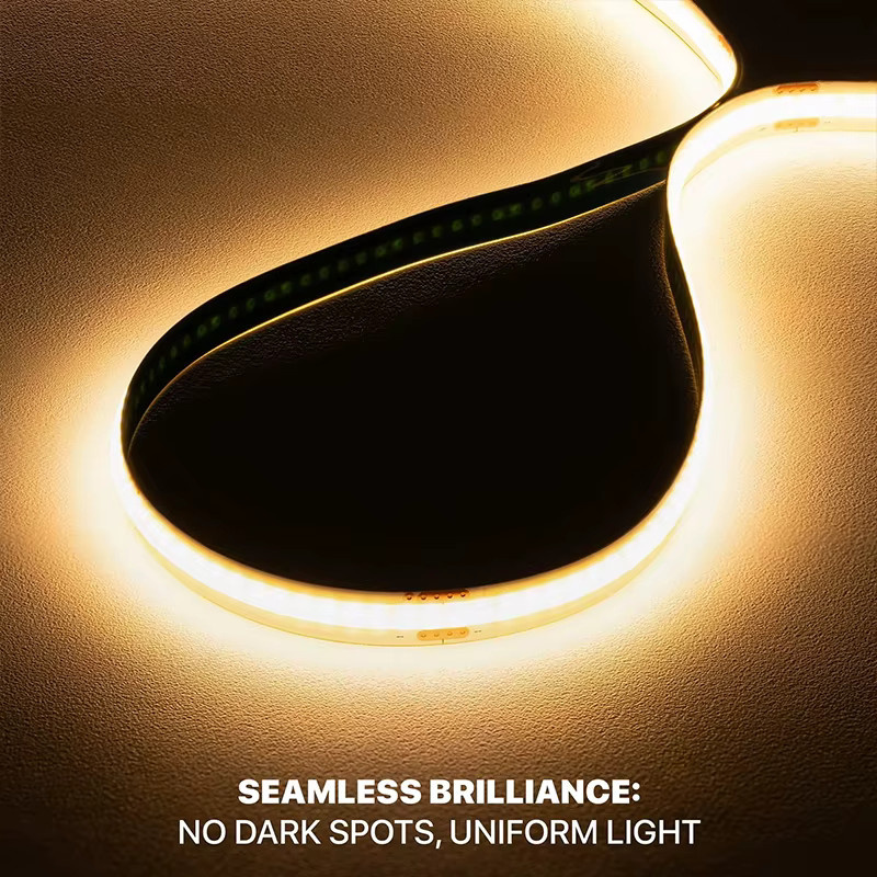 Acosh Neon COB-LED-Lichtleiste Warmweiß, batteriebetrieben mit 3 AA Batterien, selbstklebendes flexibles LED-Band für Schrankbeleuchtung und Möbel, Breite: 8 mm - Bild 2