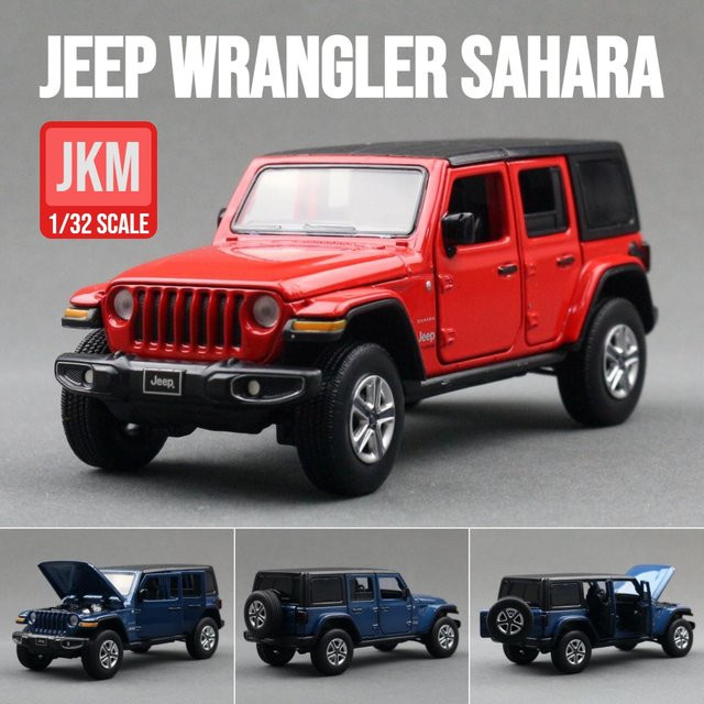 JKM Jeep Wrangler Sahara, Miniatur-SUV-Offroad-Modell, 1:32, mit Licht und Sound - Bild 1