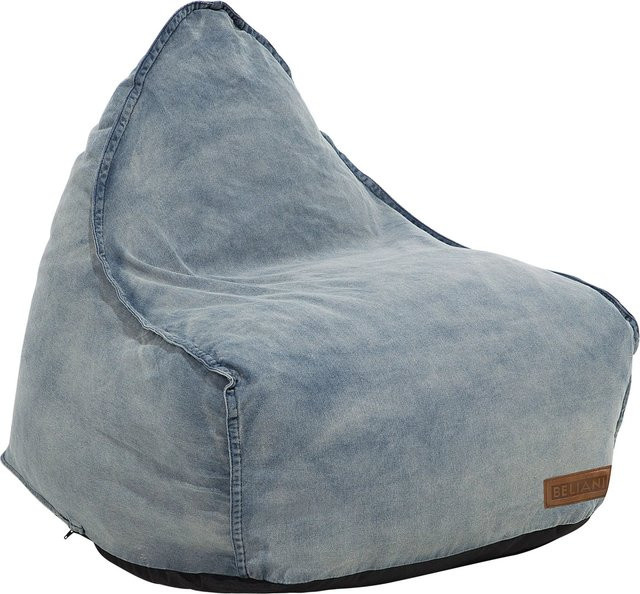 Beliani Sitzsack DROP Hellblau B: 75 cm, T: 63 cm, H: 73 cm - Bild 1