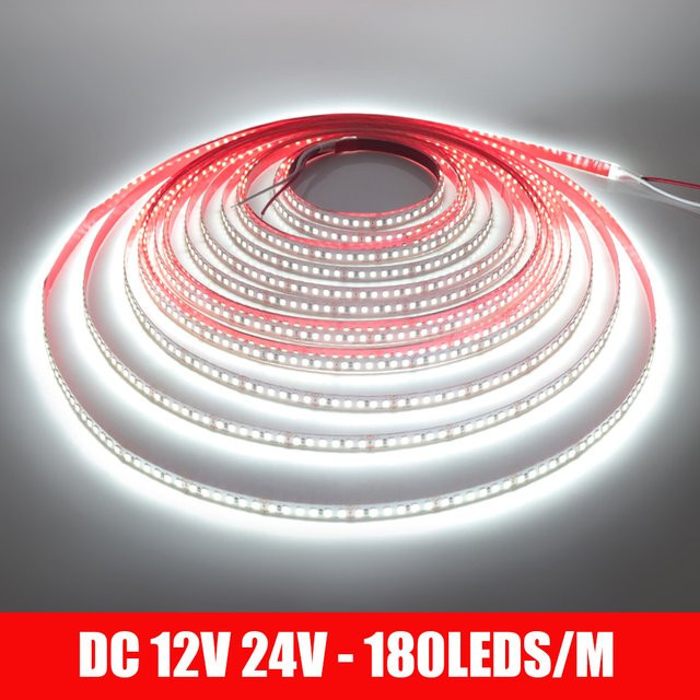 HEGEHE LED-Streifen Warmweiß IP21 mit 180 LEDs pro Meter für DC 12V 24V - Bild 1