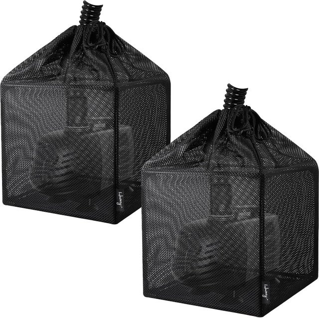 Binchi Outdoor Product Teichfilterbeutel Set in Schwarz, 2er-Pack Anti-Verstopfungs-Netzbeutel für Außenwasserfischteiche - Bild 1