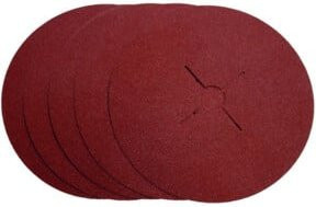VSM Fiberschleifscheibe Korund für Winkelschleifer K60 Durchmesser: 125 mm, Farbe: Rot - Bild 1