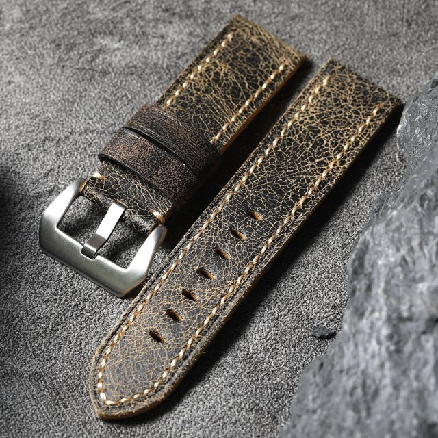 Raystray Armband, braunes Rindsleder, Herren, Vintage - Bild 1
