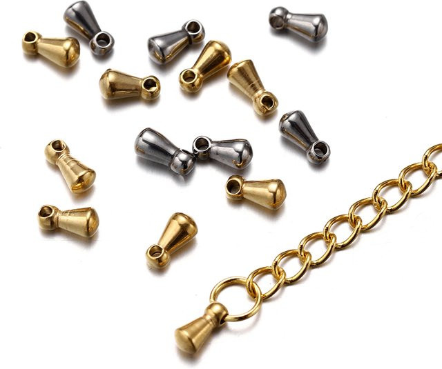Anhänger Extender Kette Edelstahl, Wassertropfen, Unisex - Bild 1