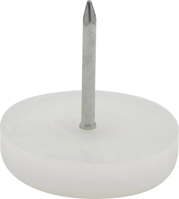 Wagner Nagelgleiter-Set EH0926 aus Nylon in Weiß, 4-teilig, Durchmesser: 25 mm, Höhe: 6 mm - Bild 1
