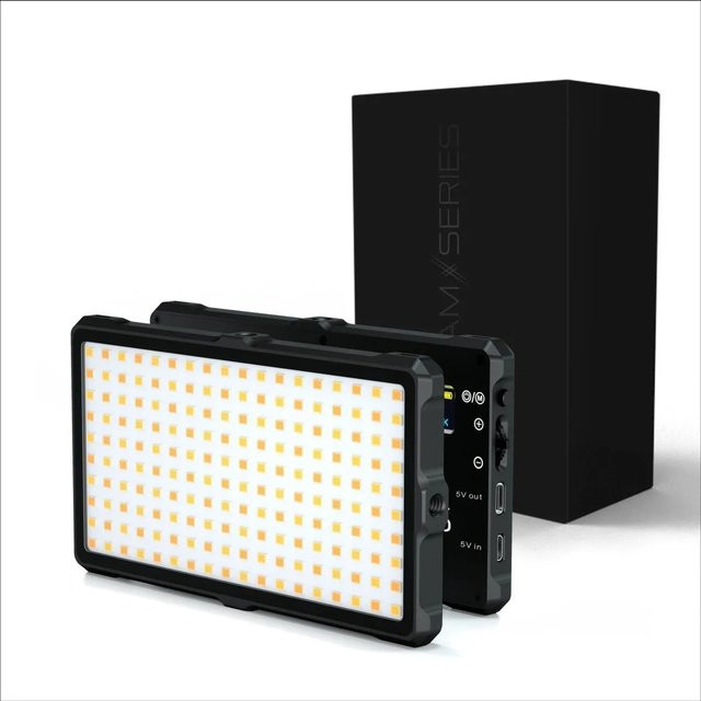 Glamseries Glamluxer S LED-Panel Beleuchtung mit Stativ, dimmbar und höhenverstellbar, Farbe: Weiß - Bild 1
