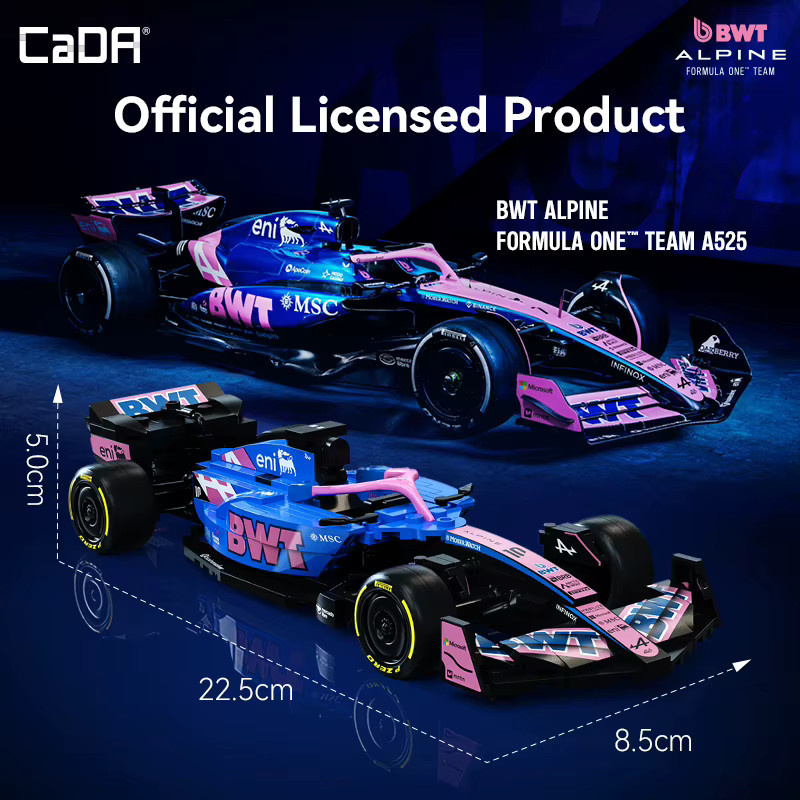CaDA Alpine F1 A525 Formel-Rennwagen Nr. 43, Sammler-Bausteine, ab 8 Jahren - Bild 2