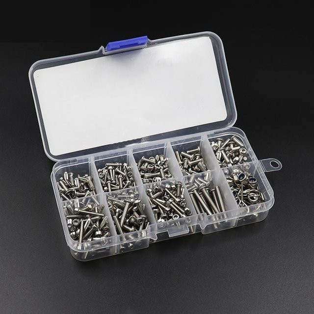XINQIRC Rc Werkzeug Edelstahl Sechskantschraube Mutter Set, Metall, Grau - Bild 1