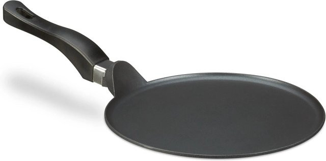 Relaxdays Crêpespfanne aus Aluguss in Schwarz, antihaftbeschichtet, Durchmesser: 25 cm - Bild 1