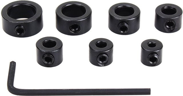 8-teiliges Kkmoon Bohrer Locator Set mit Tiefenanschlag und Innensechskantschlüssel in Schwarz aus Stahl, 3-12mm - Bild 1