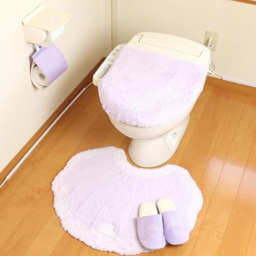 Okato Merry Gelato 4-teiliges Toilettenmatten-Set Muschelform in Lavendel - Bild 1