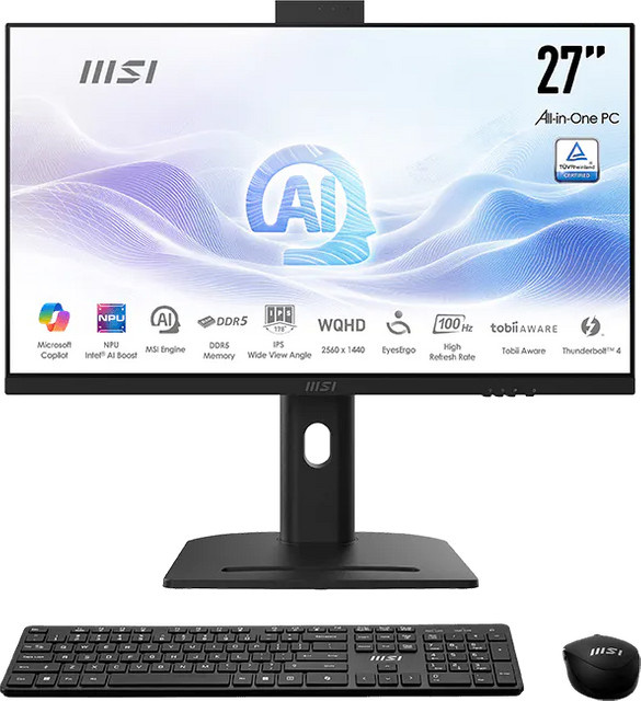 MSI Modern AM273QP AI 1UMG-220DE All-in-One PC, Schwarz, 27 Zoll Full HD, Intel Core Ultra 7 155H, 32 GB RAM, 1 TB SSD - Bild 1