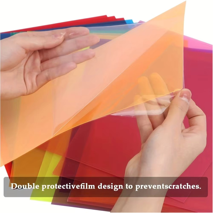 Transparente farbige PVC Kunststoffplatte als wasserdichter Farbfilter für DIY-Projekte und Gebäudemodelle, Dicke: 0,3 mm - Bild 2