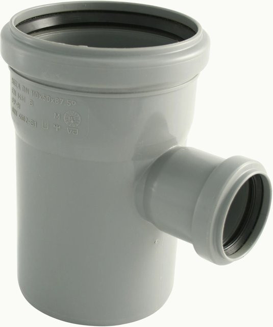 Marley HT-Einfachabzweig 87 Grad DN 110/50 in Grau - Bild 1