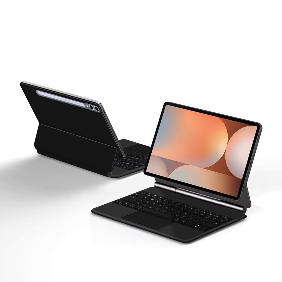 AJIUYU Magic Keyboard Folio für Samsung Galaxy Tab S10 Plus 12,4 Zoll, Magnetische Tastaturhülle mit Touchpad in Schwarz - Bild 5