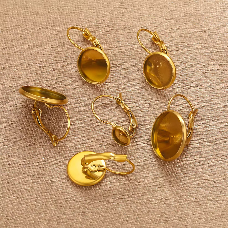 baizzx Ohrringe Edelstahl, Gold, 6–20 mm, Unisex - Bild 3