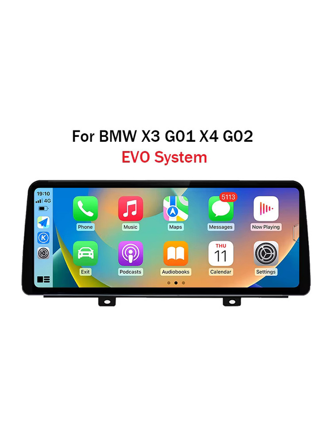 KJ-NAVI Android Autoradio mit 12,3 Zoll Touchscreen für BMW X3 G01 und X4 G02 (2018 - 2020), EVO System mit Carplay, DSP Stereo, 4G und WLAN, Schwarz - Bild 3
