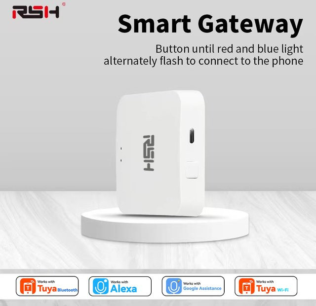 RSH Smart Bluetooth Mesh Signal Gateway Smart Life Wireless Subgeräte-Hub mit Alexa und Google Home Sprachsteuerung in Weiß oder Beige - Bild 1