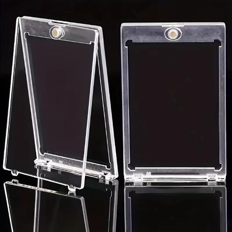 Magnetische Kartenhalter aus transparentem Acryl als Hartschalen-Schutzhülle für Sammelkarten, Spielkarten und Sportkarten - Bild 2