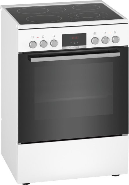 Bosch Serie 4 Elektroherd HKR39C220 in Weiß mit Glaskeramikfeld, 66 l Volumen, Breite: 60 cm, Energieeffizienzklasse A - Bild 1