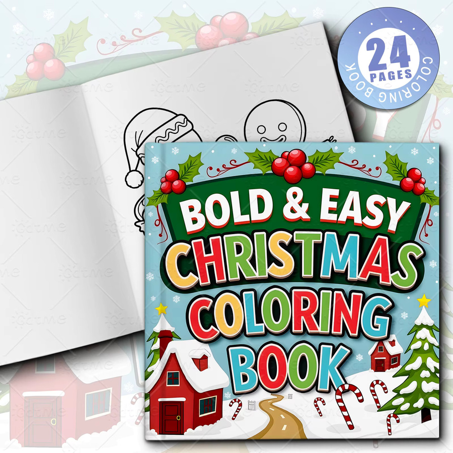 BOLD & EASY CHRISTMAS Malbuch für Erwachsene mit weihnachtlichen Motiven zur Entspannung und Achtsamkeit, Mehrfarbig - Bild 2
