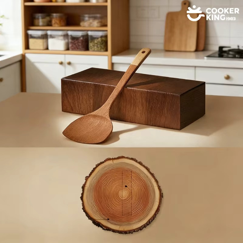 COOKER KING Holzspatel aus Ebenholz in Braun, Länge: 42 cm - Bild 2